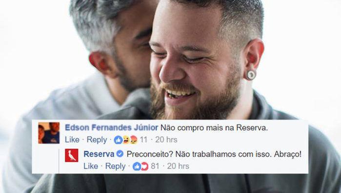 Empresa recebe comentário homofóbico e responde à altura