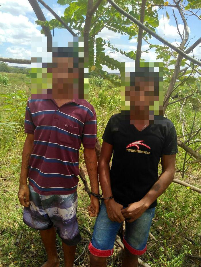 Menores apreendidos após o crime (Crédito: Reprodução)