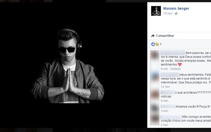 Arthur Senger, de 17 anos, morreu durante incêndio