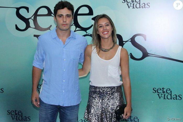 Thiago Rodrigues e a jornalista Cristiane Dias