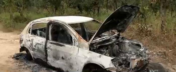 Corpo e o carro incendiado foram encontrados (Crédito: Rede Meio Norte)