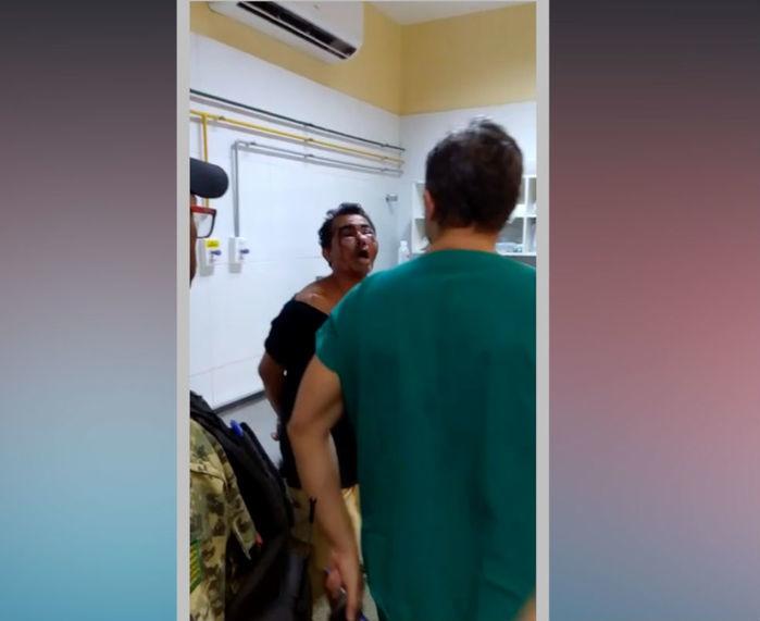 Médico foi atingido por uma cabeçada (Crédito: Reprodução)