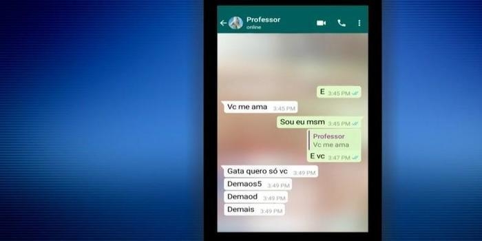Aluna de 10 anos é assediada por professor: "gata quero só você"