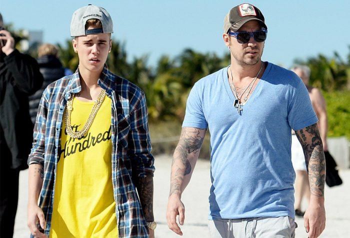 Justin Bieber e seu pai Jeremy
