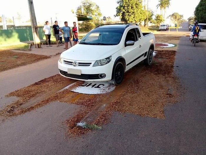 Condutor foi levado à delegacia de Ji-Paraná (Crédito: Reprodução)