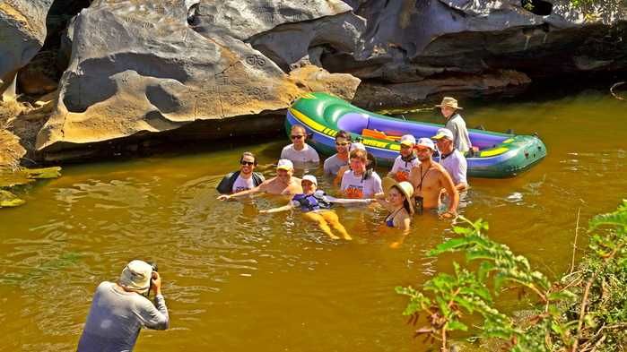 Expedicionários do Canyon do rio Poti. Ecoturismo é forte vocação para a região que integra os municípios de Buriti dos Montes, Castelo e Juazeiro do Piauí. (Crédito: Alcide Filho)