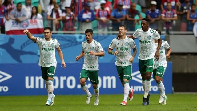 Palmeiras venceu jogo duro contra o Bahia neste domingo (Crédito: Reprodução)