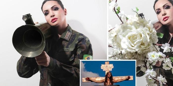Transexual "crucificada" desfilará de militar em Parada Gay de SP