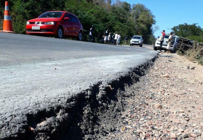 Desnível na pista de aproximadamente 20cm (Crédito: Divulgação)