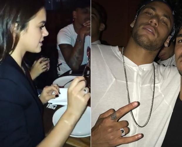 Bruna Marquezine e Neymar exibem alianças durante jantar nos EUA