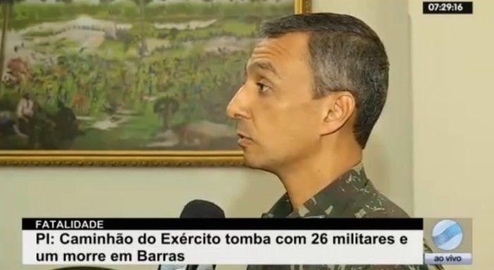 Comandante Alessandro da Silva fala sobre acidente (Crédito: Reprodução/TV Meio Norte)