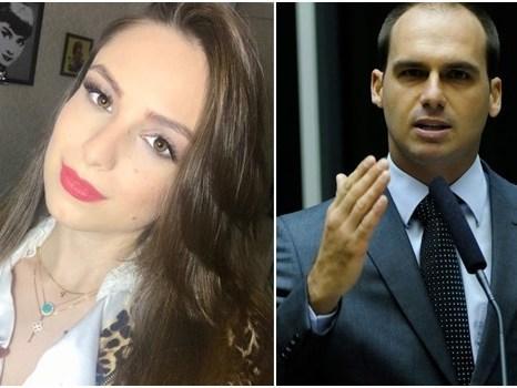 Eduardo Bolsonaro lamenta feminismo de ex-namorada e ganha resposta
