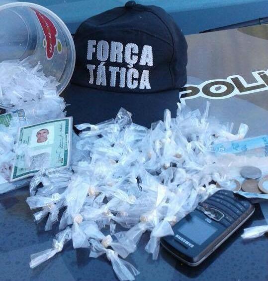Droga apreendida com Herbert Gomes de Andrade (Crédito: Divulgação)