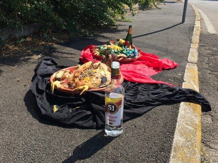 Restos da oferenda encontrados em Milão (Crédito: Reprodução)