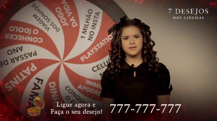 Maisa volta à roleta de prêmios para promover filme de Terror