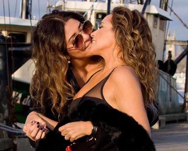 Daniela Mercury e a jornalista Malu Verçosa