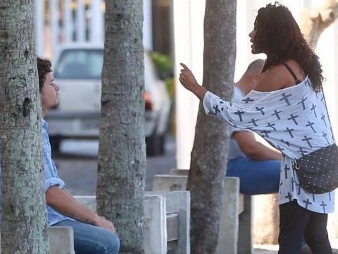 Felipe Dylon e esposa discutem na rua, mas depois fazem as pazes
