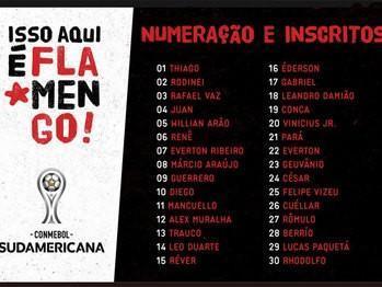 Lista de inscritos do Flamengo (Crédito: Reprodução)