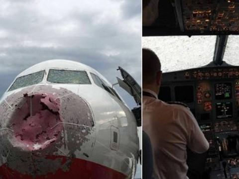 Granizo destrói avião e faz piloto pousar com 'zero visibilidade'