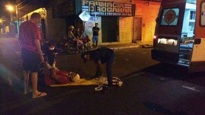 Acidente deixa homem ferido no centro de Campo Maior