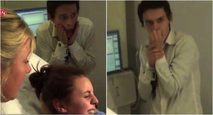 Vídeo mostra reação hilária de jovem ao acompanhar parto natural