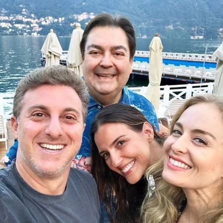 Angélica, Luciano Huck, Faustão e a mulher passam férias juntos na Itália
