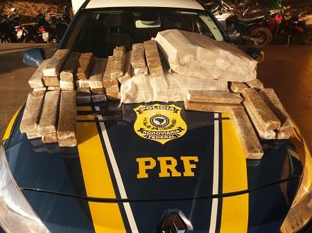 Maconha apreendida em Caxias, no Maranhão (Crédito: PRF-MA/Divulgação)