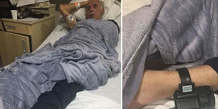 Defesa divulga fotos de Abdelmassih com tornozeleira em hospital
