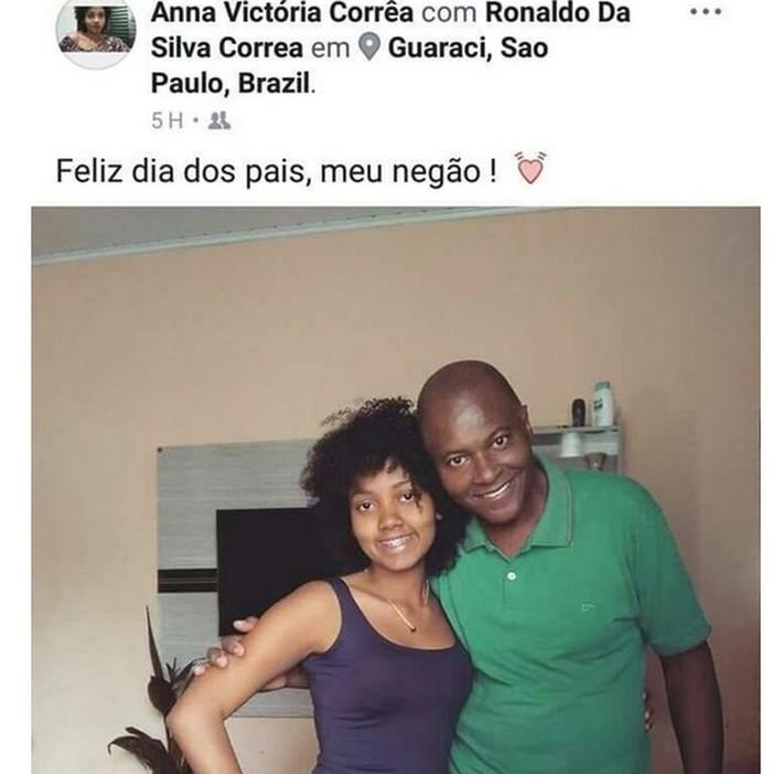 Anna postou foto com o pai no mesmo dia em que foi morta por ele (Crédito: Reprodução/ Instagram)