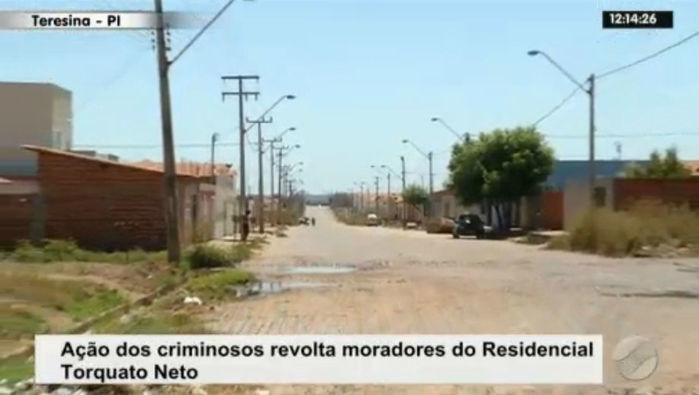 Onda de assaltos no Torquato Neto assusta moradores e comerciantes (Crédito: Rede Meio Norte)