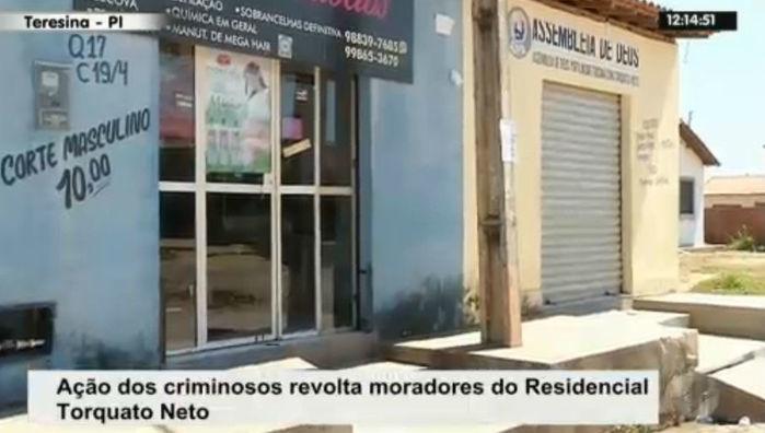 Salão onde ocorreu o assalto (Crédito: Rede Meio Norte)