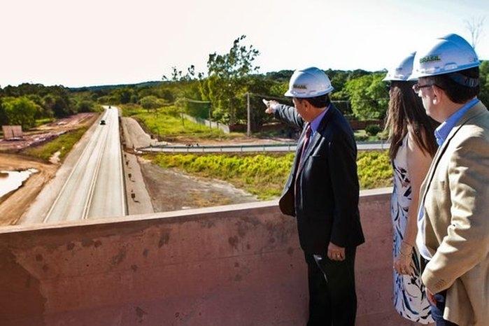 Governador visitas obras do rodoanel (Crédito: Francisco Gilásio)