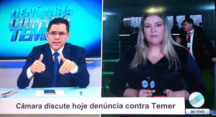 Amadeu Campos e Samantha Cavalca (Crédito: Reprodução/TV Meio Norte)