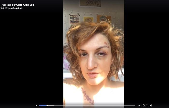 Clara Averbuck divulgou vídeo