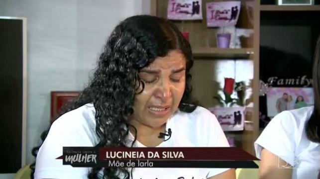 Mãe de Iarla Barbosa se emociona (Crédito: TV Mirante)