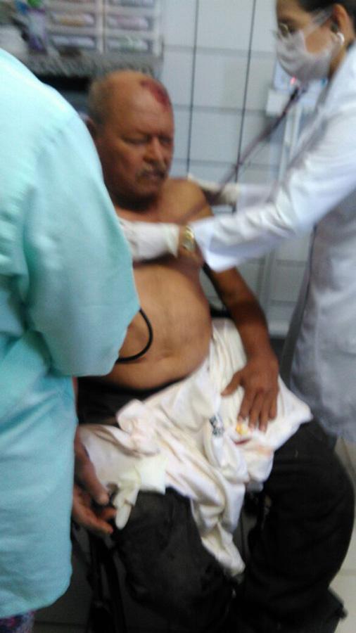Emílio Rodrigues ficou ferido (Crédito: Reprodução)