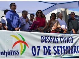 Desfile cívico de 7 de setembro em Inhuma
