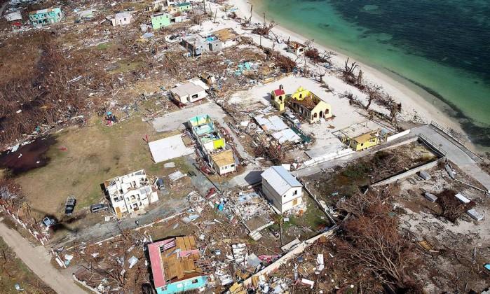 Imagem aérea mostra devastação em Tortola, nas Ilhas Virgens Britânicas, após furacão Irma (Crédito: Reuters)