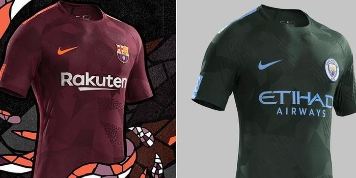 Barça e City usarão uniformes parecidos com 'mosaico'; fotos