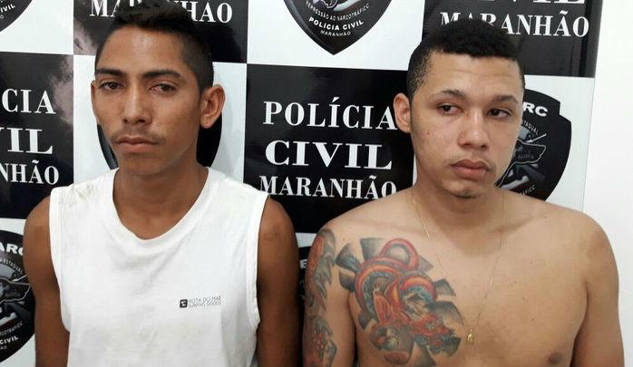 Dupla presa com 41 pedras de crack em boca de fumo em Timon (Crédito: Polícia Civil)