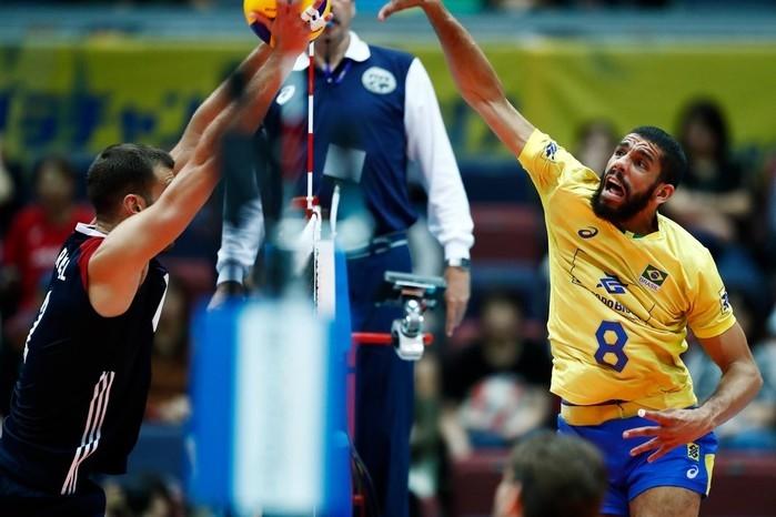 Mais uma vez, Wallace foi decisivo no selecionado brasileiro (Crédito: Divulgação / FIVB)