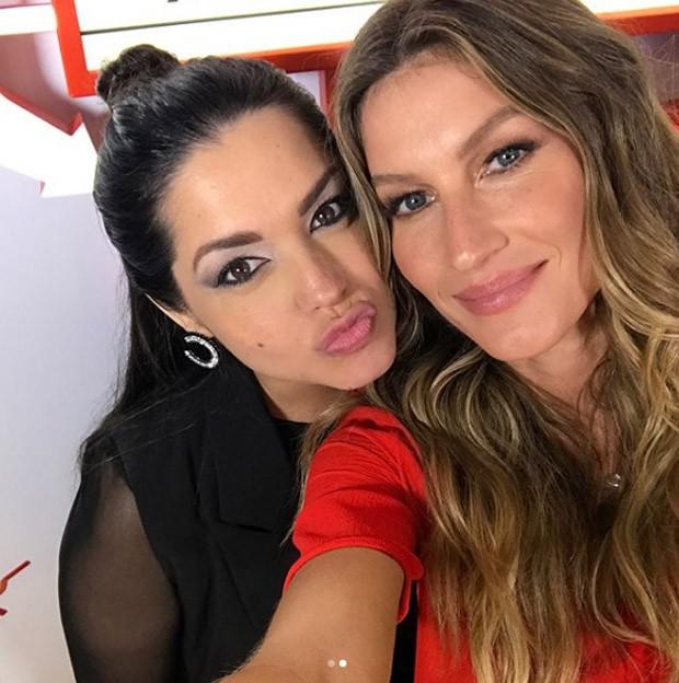 Thaís Fersoza e Teló tietam Gisele Bundchen no Rock in Rio (Crédito: Reprodução/Instagram)