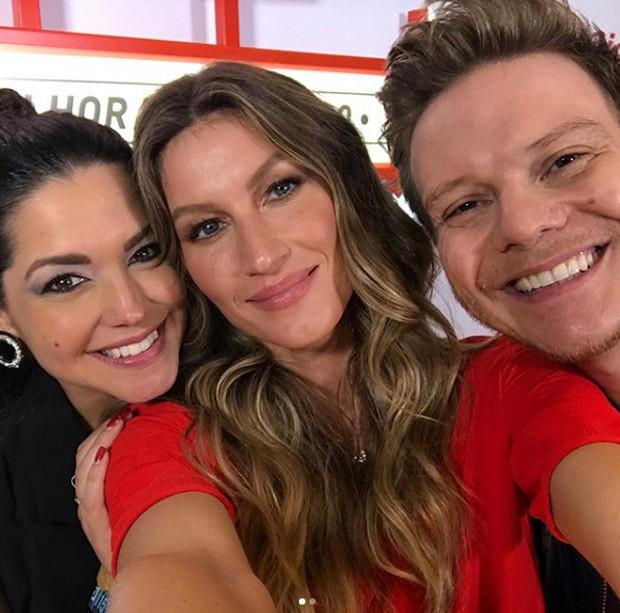Thaís Fersoza e Teló tietam Gisele Bundchen no Rock in Rio (Crédito: Reprodução/Instagram)