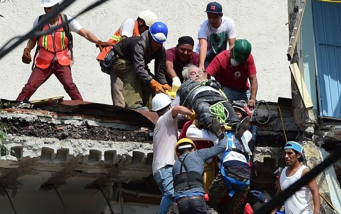 Forte terremoto atinge o México (Crédito: Ronaldo Schemidt/AFP)