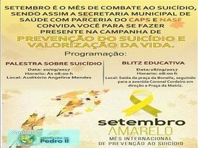 CAPS de Pedro II se engaja no Setembro Amarelo