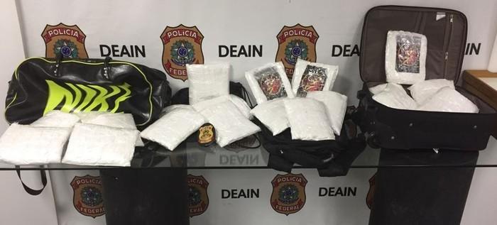Droga apreendida pela Polícia Federal no Rio de Janeiro (Crédito: Polícia Federal)