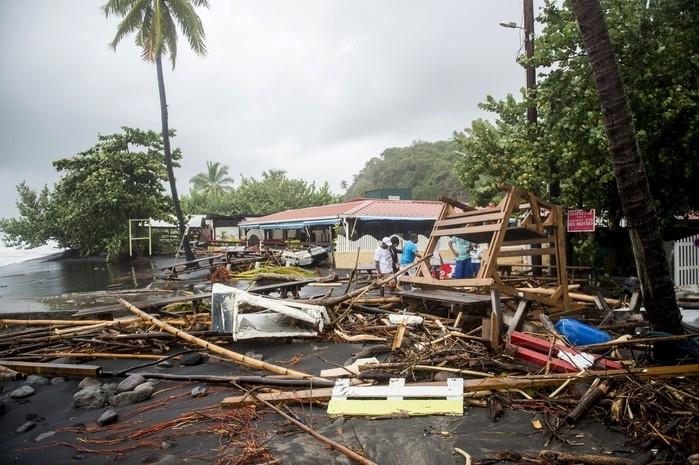 Após atingir ilha de Dominica, Furacão Maria é reduzido à categoria 4 e avança para Porto Rico (Crédito: Reprodução/G1)