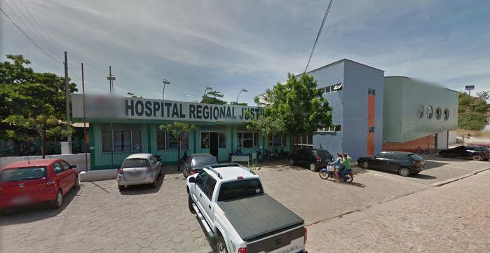 Mulher foi socorrida no Hospital Justino Luz (Crédito: Reprodução)