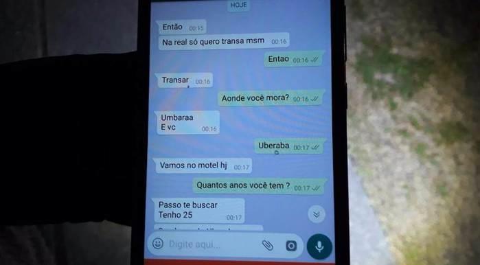 Mensagens foram trocadas pelos bandidos (Crédito: Reprodução)