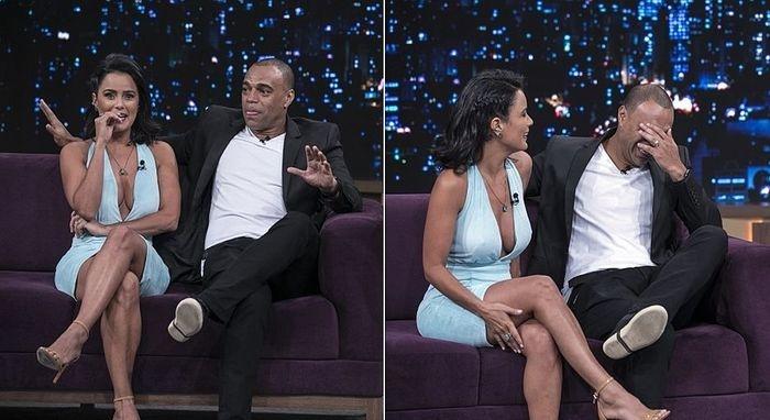 Luciele e Denilson foram os convidados de Porchat (Crédito: Reprodução)